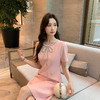 [奢姿轻奢系列]大码女装2024夏季蝴蝶结装饰裙子胖妹妹时尚连衣裙8942890102【1】 商品缩略图2