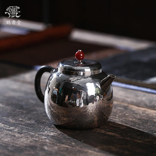 鹤鼎堂闻天系列言归急须槌目纹（银色）（缺货） 商品图1