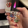财神爷发财卡通充气防风金属打火机粉色火焰高颜值送男友 商品缩略图0