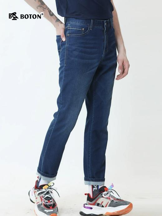 波顿春夏季薄款高端品牌男牛仔裤直筒裤潮流百搭九分裤子ME731220 商品图3