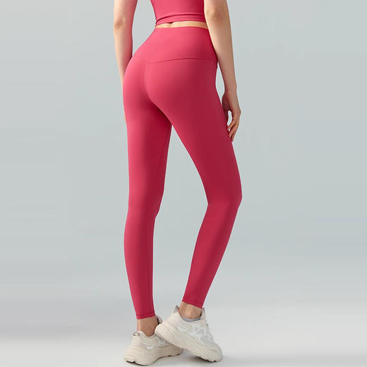 【限时秒】YOGACODE【火树银花系列】2024 裸感莱卡瑜伽裤女高腰无侧缝一片式健身裤DSP756 商品图4