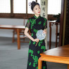 新中式国风改良复古，优雅显瘦长款双层旗袍裙SYG849 商品缩略图1