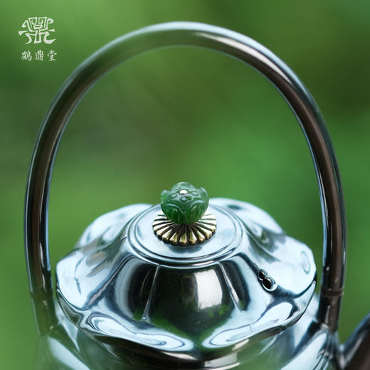 鹤鼎堂闻天系列绎思急须錾刻莲花（黑色）（缺货） 商品图3