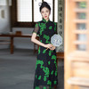 新中式国风改良复古，优雅显瘦长款双层旗袍裙SYG849 商品缩略图3
