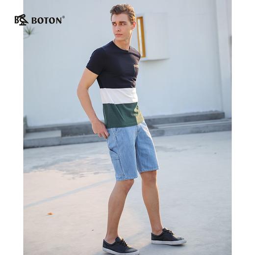 【第2件半价！尾货清仓不退换】波顿_Boton夏季圆领短袖条纹T恤MT820218 商品图4