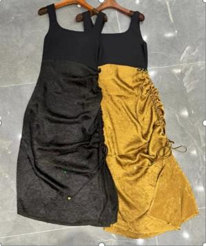 【门店同款】ENJOY夏季双拼抽褶背心连衣裙 158194116 商品图0