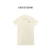 COCO ZONE “懒系裙”简约字母印花连衣裙气质翻领短袖长裙CC1B1491 商品缩略图0