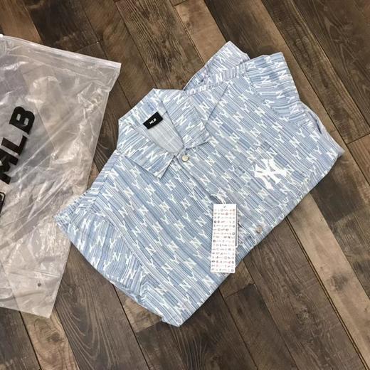 MLB专柜款情侣刺绣字母牛仔衬衫夹克 商品图1