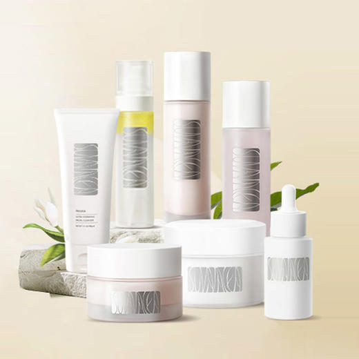 【盼夏保湿润颜水感套盒】洗面奶+精华水+忘忧精华液+精华乳+水凝霜+保湿冻膜+喷雾 72小时高保湿 秋冬脸干必备 商品图0