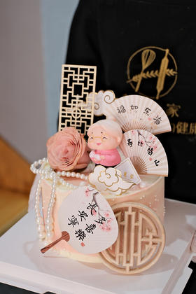 蛋糕定制—典雅祝寿蛋糕