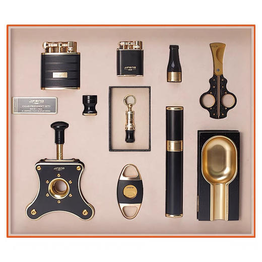 JIFENG季风雪茄烟具十件套打火机雪茄总统套装 商品图2