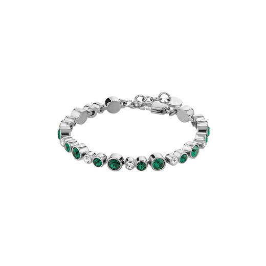 订购6周到｜Dyrberg Kern-TERESIA-水晶 翡翠绿 手链（银色）［丹麦设计师］ 商品图0