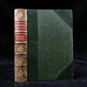 1897年 司各特《奈吉尔的命运》 1幅插图 真皮精装32开
