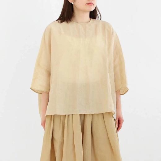 apuntob 丝麻混纺短袖T恤罩衫 商品图9