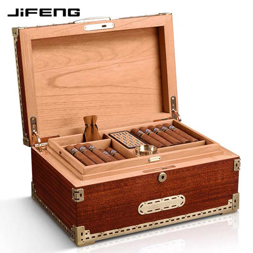 jifeng季风雪茄盒天然雪松木雪茄保湿盒大容量醇化雪茄收藏盒 商品图1