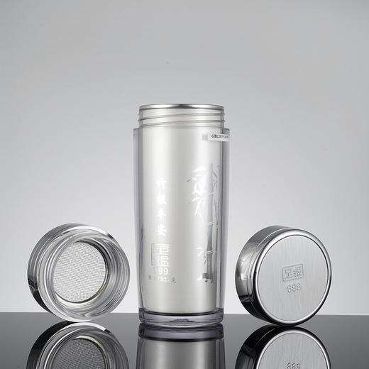 子佩集S999银亮盖杯摆件【BY0114】纯银内胆泡茶杯2108 商品图1