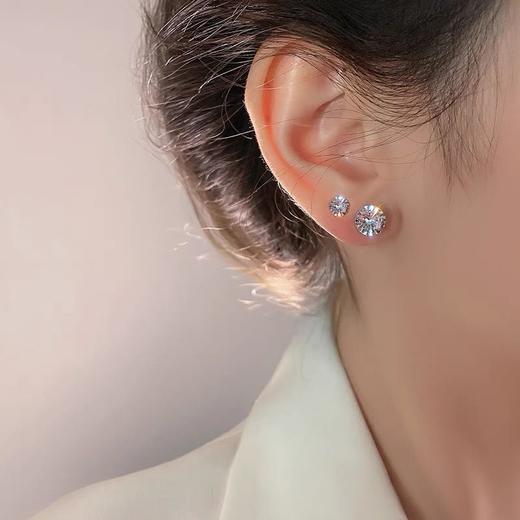 锆石磁吸耳蜗钉无耳洞女免打孔耳骨夹耳钉耳吸铁石 夹耳式 商品图5