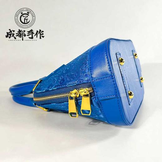 【蜀锦￭女士贝壳包】成都手作非遗蜀锦 拼接珍品单肩斜背包 中式云锦手提包 商务出国礼品【非物质文化遗产】【四大名锦之首】 商品图4