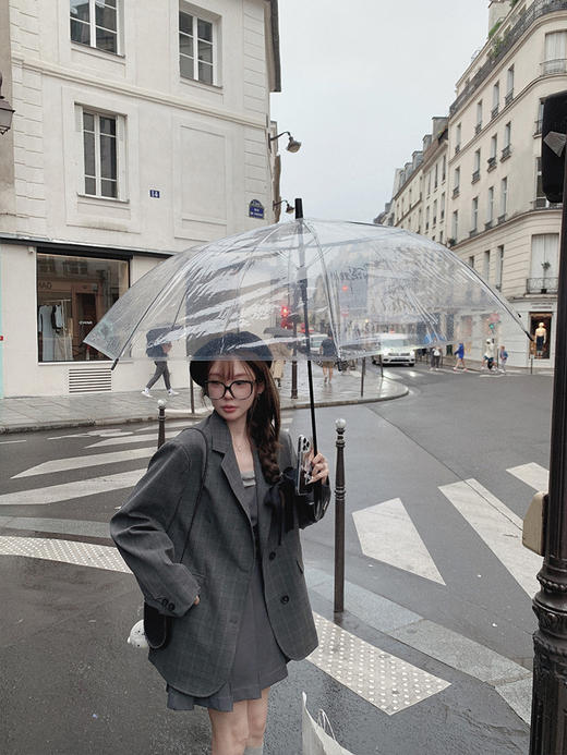 金蘑菇菇 巴黎的一个雨天 新季黑标西装/ 时髦矜贵少女感西装套 商品图8