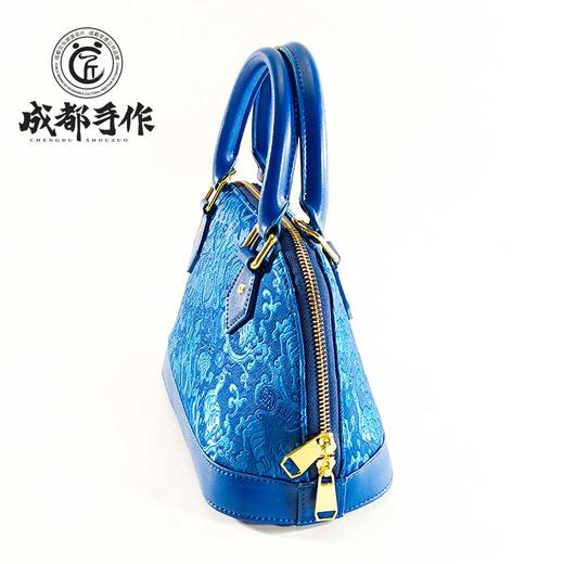 【蜀锦￭女士贝壳包】成都手作非遗蜀锦 拼接珍品单肩斜背包 中式云锦手提包 商务出国礼品【非物质文化遗产】【四大名锦之首】 商品图3