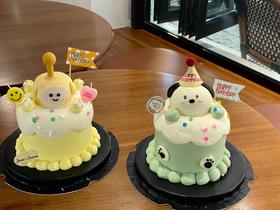 可爱奶油霜小动物蛋糕