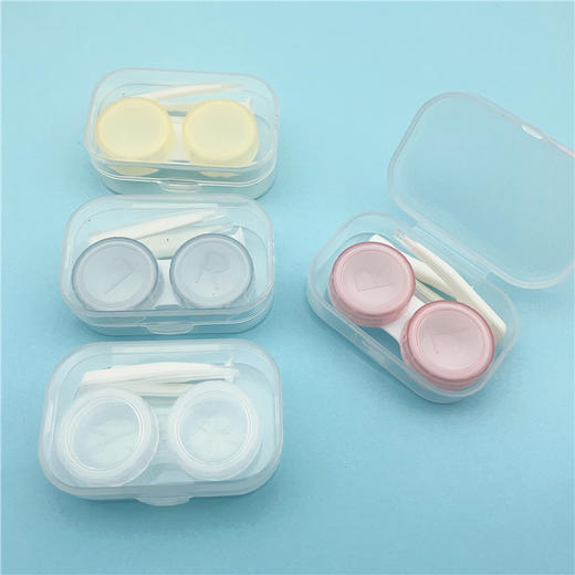 新款简约便携小巧美瞳盒隐形眼镜盒伴侣盒双联盒570 商品图3