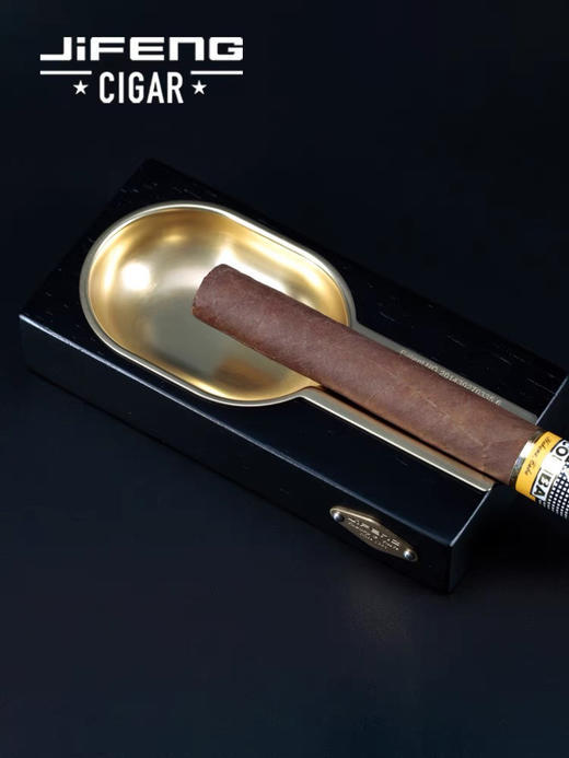 JIFENG季风烟缸打火机雪茄管黄铜套装 商品图3