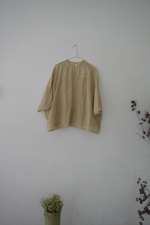 apuntob 丝麻混纺短袖T恤罩衫 商品图11