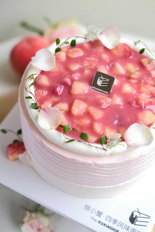 乌龙蜜桃蛋糕，精选四川空运龙泉驿水蜜桃（表面脆桃、夹心软桃，双重口感） 商品图1