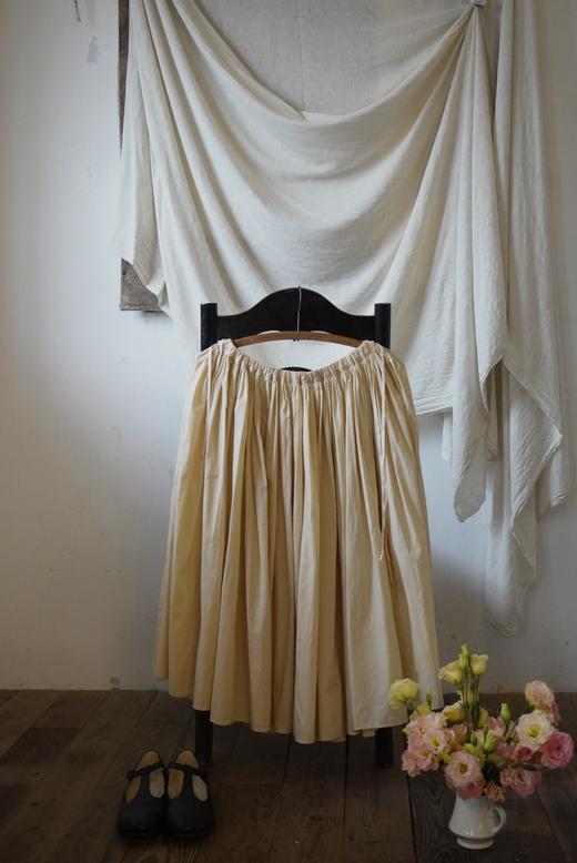 apuntob ​褶皱米黄色棉质半身裙 商品图12