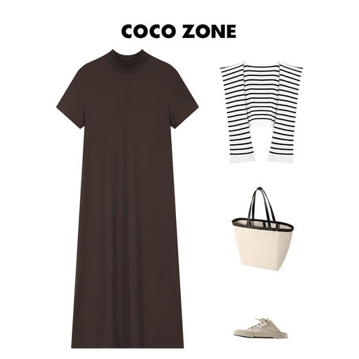 COCO ZONE夏季休闲地磅半拖鞋做旧女款板鞋 23C29301女鞋 商品图3