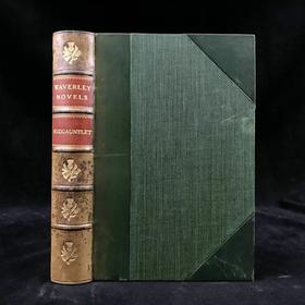 1897年 司各特《红铁手骑士》 1幅插图 真皮精装32开