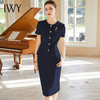 IWY/藏青色西装半裙女短袖售楼部工装气质干练酒店接待职业裙装CS1999 商品缩略图0