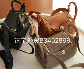 无标爱M仕 纯头层牛皮 19cm迷你Lindy高级优雅休闲斜挎包手提包