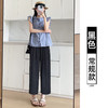 【韩系休闲】蓝色奶奶裤 高腰休闲阔腿  九分冰丝萝卜裤 商品缩略图7