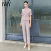 IWY/夏季薄款美容院前台西装套裤女气质粉色正式场合主持职业装工作服CP2003 商品缩略图0
