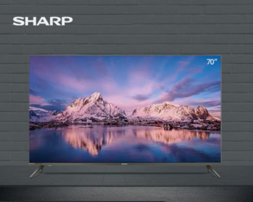 SHARP夏普（13414） 4T-M70H7DA 70英寸 4K超高清 2G+32G内存 人工智能语音网络 平板电视机 商品图0