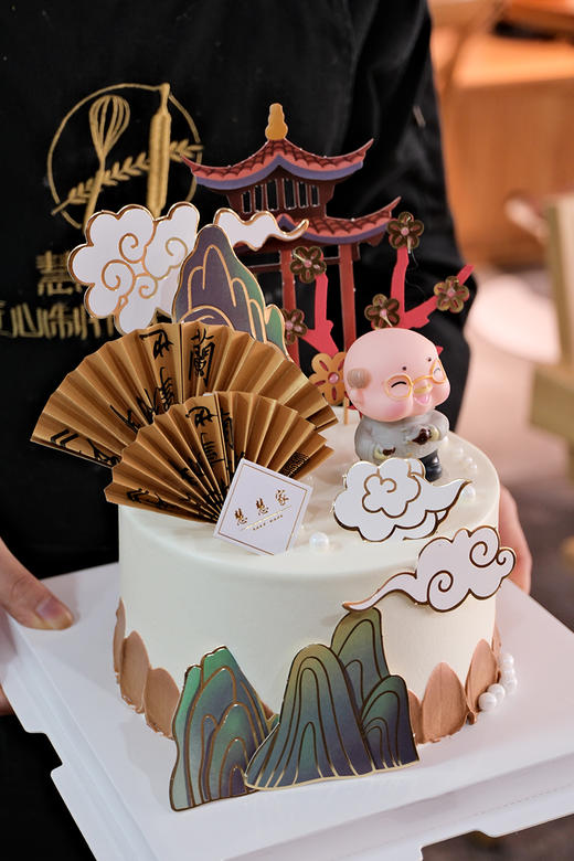 蛋糕定制—古风祝寿蛋糕 商品图0