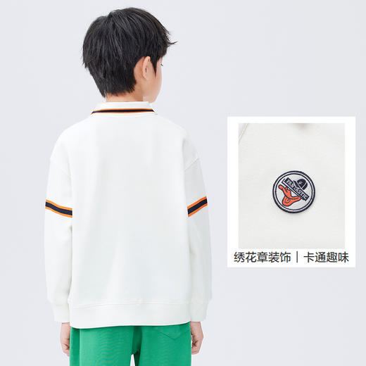 巴拉巴拉童装儿童卫衣男童秋装休闲上衣简约舒适精美章仔Polo衫潮 商品图3
