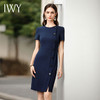 IWY/夏季薄款售楼部连衣裙女高端职业工装藏青色正式场合西装裙Q987 商品缩略图1