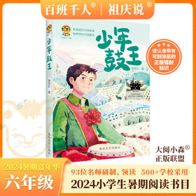 少年鼓王   2024年百班千人暑期书目6年级|祖庆说名师推荐正版课外阅读现货速发
