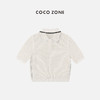 COCO ZONE 通勤风POLO领撞色边针织上衣镂空设计 23C19008 商品缩略图1