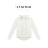 COCO ZONE 设计感抽绳连帽长袖T恤简约休闲上衣CC1B1478 商品缩略图0