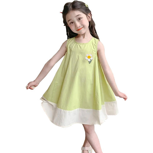 【39.9/2套】巴比童装女童夏季薄款连衣裙宝宝拼接公主裙小女孩无袖背心裙子儿童吊带裙★ 商品图4