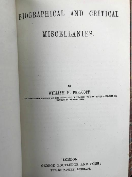工坊特装本！含藏书票！约19世纪后期 普雷斯科特《西班牙国王腓力二世统治史》（全2卷） 2幅肖像插图 全真皮精装32开 商品图7