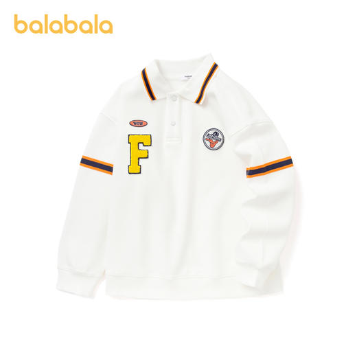 巴拉巴拉童装儿童卫衣男童秋装休闲上衣简约舒适精美章仔Polo衫潮 商品图4