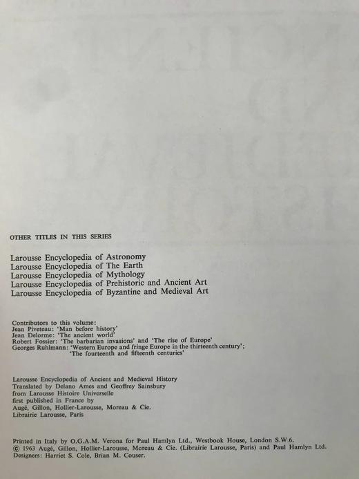 拉鲁斯古代与中世纪史百科（1963） 500余幅插图（32幅彩色） 精装大16开 商品图4