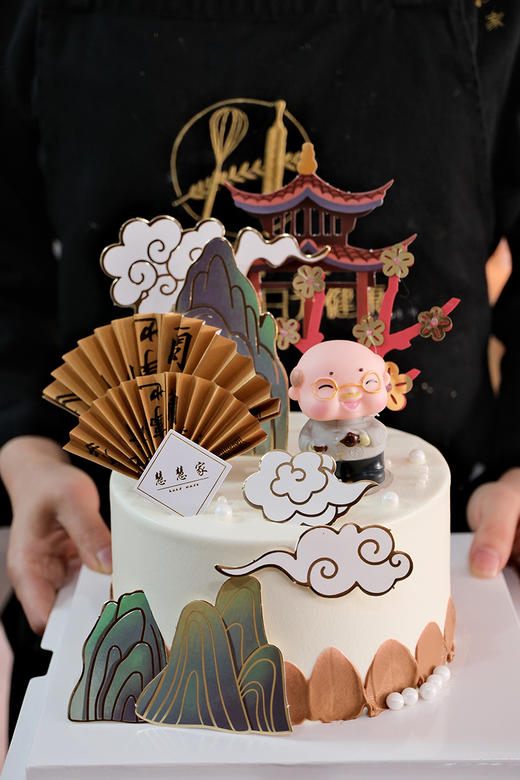 蛋糕定制—古风祝寿蛋糕 商品图1