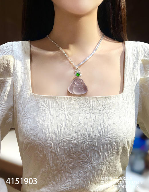 玻璃紫佛公吊坠【4151903】具体价格微信咨询 商品图4
