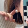 磁吸高亮贝母珍珠耳夹无耳洞气质名媛时尚百搭半圆珠耳蜗耳骨耳钉 商品缩略图6